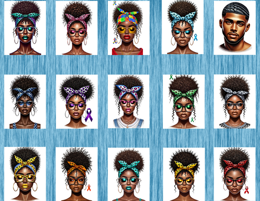 Full Face Awareness Bundle (15 Canva Designs)