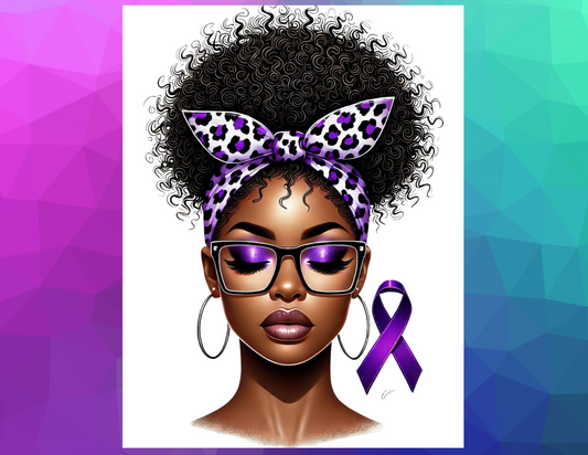 Full Face Awareness Template- Purple